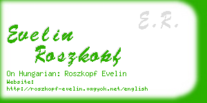 evelin roszkopf business card